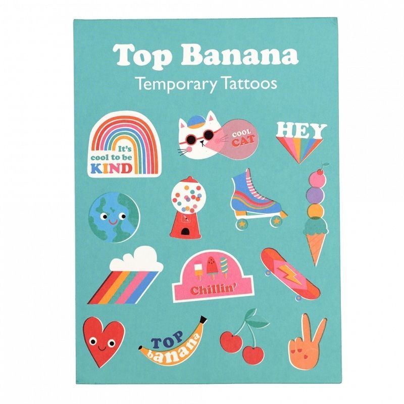 Rex London - Top Banana Temporary Tattoos (2 Sheets)
